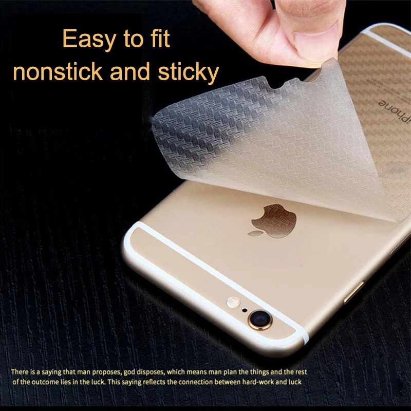 

Carbon Fibre Back Film Mobile Phone Stickers for Apple iPhone 6 6S 7 8 Plus X XS MAX XR Pegatinas Accessories Uncover the Edge