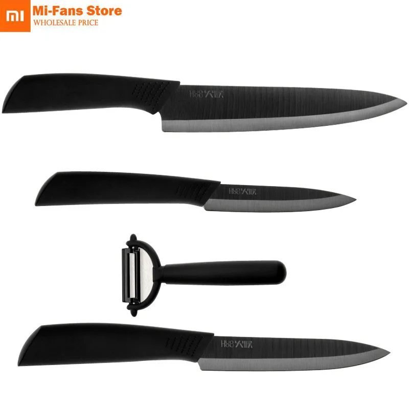 

Nano Ceramic Knife Xiaomi Mijia Original HuoHou Kitchen Set 4 PCS Nano-ceramic knife 4 6 8 Inch Furnace Thinner Environmental D5