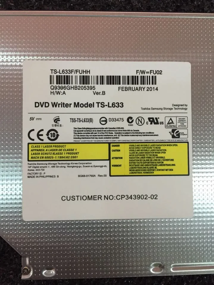 

NEW TS-L633 SN-208 DVD DVDRW 12.7MM