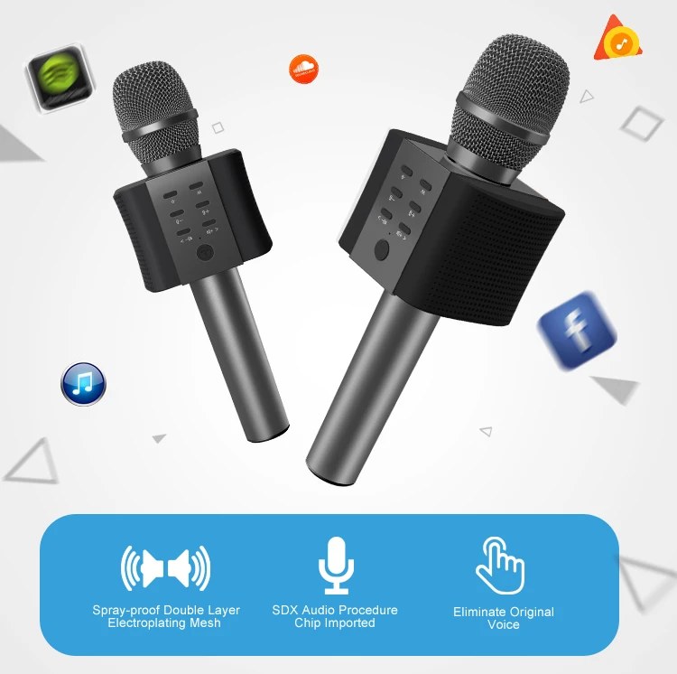 TOSING караоке микрофон Bluetooth беспроводной конденсаторный профессиональный мобильный телефон KTV MIC музыкальный плеер для iOS Android