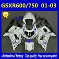 Комплект обтекателей для популярных сине-красных 2001 2002 2003 SUZUKI GSXR 600 750 K1 GSX R600 R750 01-03