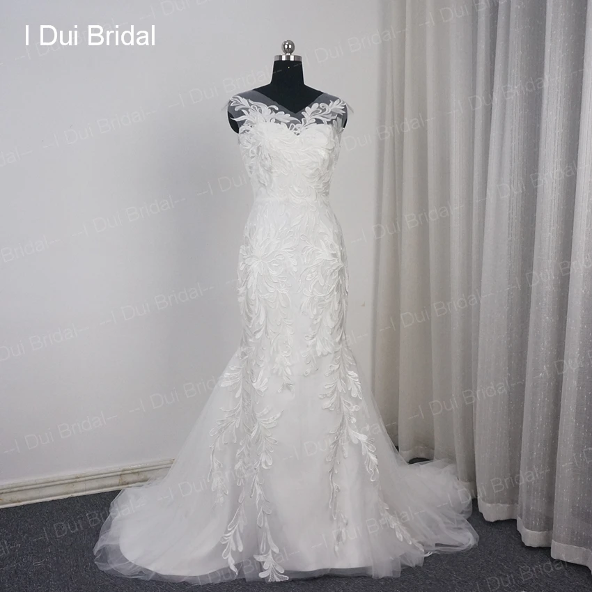 Mermaid Champagne Wedding Dresses Sheer Back Y Bridal Gown In Mermaid Champagne Wedding Dresses Sheer Back Y Bridal Gown In From Weddings Events On Aliexpress Alibaba Group