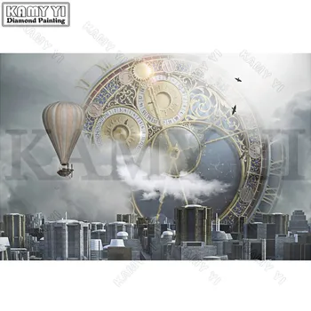 

3D Rhinestone Painting Crystal Home Decor DIY Diamond Painting Cross Stitch "Mechanical Clock" Pattern Diamond Embroidery Crafts