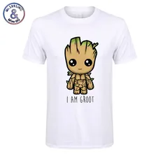 ; Новинка; футболка с надписью «I Am groot футболка для мужчин Повседневное модная футболка Для мальчиков и девочек в стиле «хип хоп Уличная футболка harajuku топы, футболки, camisetas