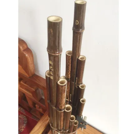 Chinese traditional Musical Instruments BAMBOO SHENG ancient reed pipe wind instrument sheng D tone 17 keys purple bamboo sheng