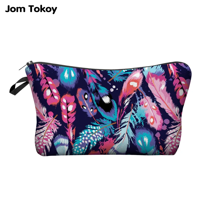 Jom Tokoy 3D Printing Makeup font b Bags b font With Multicolor Pattern Cute font b
