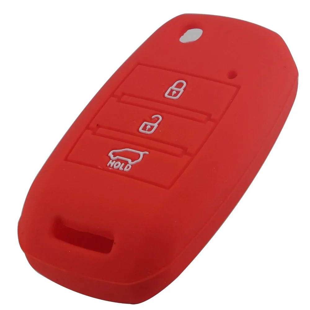 Key Case Cover Flip Key Fob Shell 3 Buttons Silicone Remote Folding Flid Key Case Cover For Kia Sorento Carens K2 K3 K4 K5