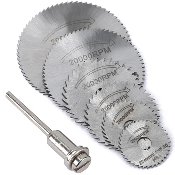 

7pcs set Mini HSS Circular Saw Blade Rotary Tool For Dremel Metal Cutter Power Tool Set Wood Cutting Discs Drill Mandrel Cutoff