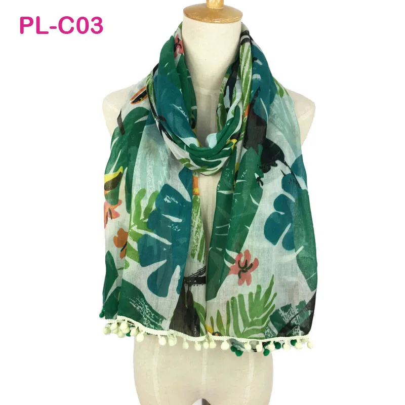 Дизайн женские фирменные Pom шарфы, пляжные Шали Обертывания шарф племени ацтеков хиджаб длинные