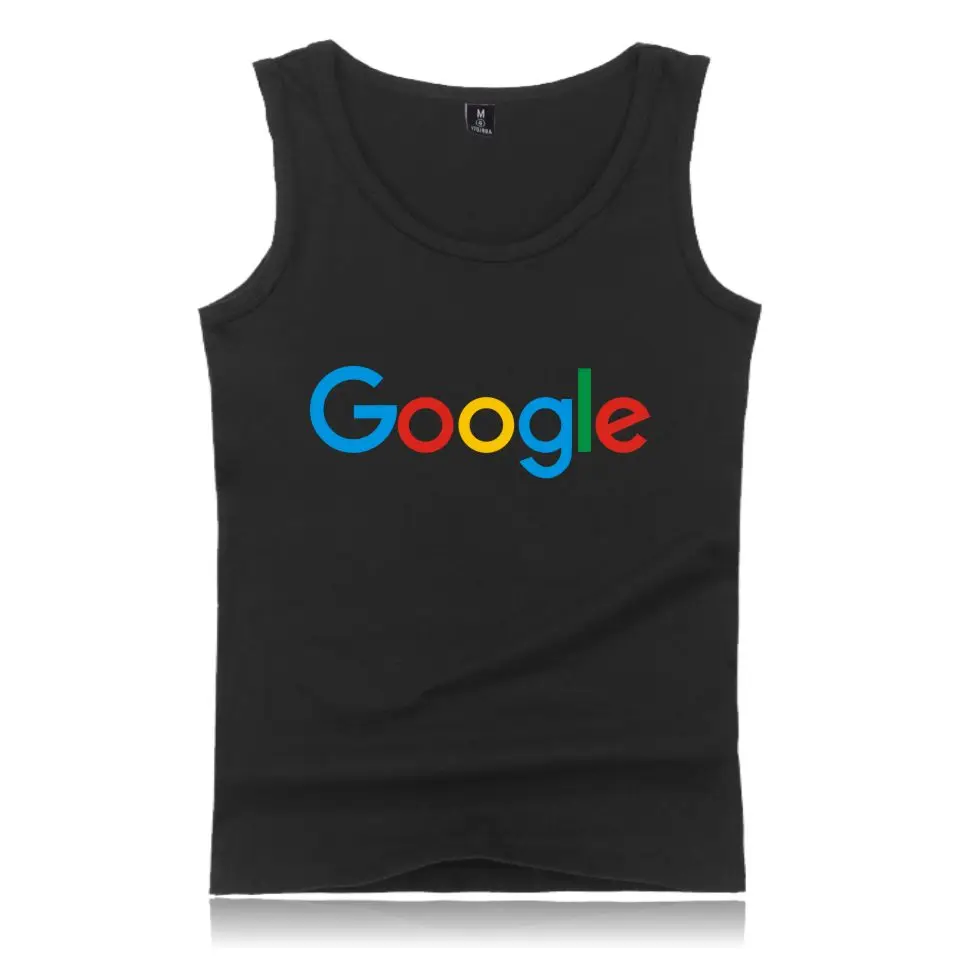 

Google Tank Tops Casual Google Clothing Tops Cotton Google Logo Print Tank Top Vest