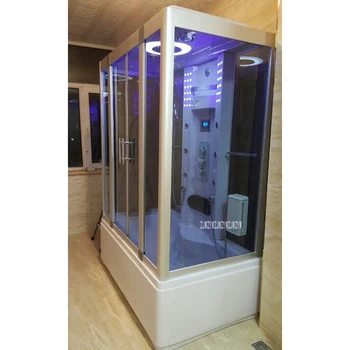 

Multifunctional Bathroom Steam Shower Enclosures Rectangular Steam Shower Room Household Shower Room 220V 3000W 7008 (150*90cm)