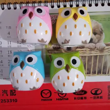 

500 PCS Cute Owl design Double orifice Mini pencil sharpener/4 colors pencil sharpener Random send