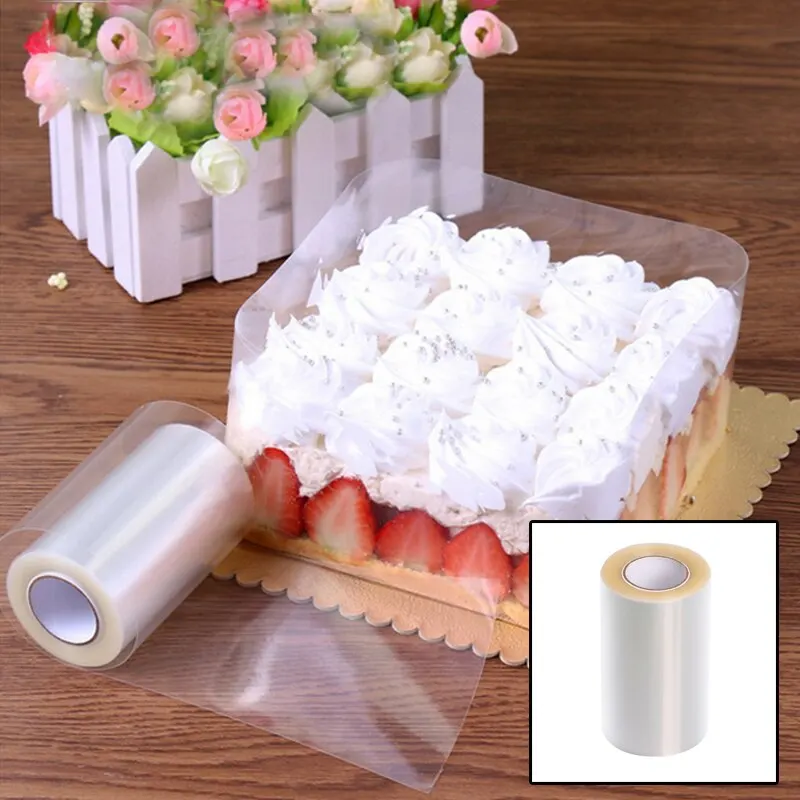 

Wrapping Tape Cake Collar Roll Packaging 10M Mousse Surrounding Edge Transparent Clear Baking Kitchen Gadgets