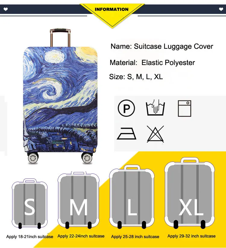 OKOKC красочный толстый чехол для чемодана чехол для багажника применяется к 18 ''-32'' чемодан, эластичный багажный чехол, дорожные аксессуары