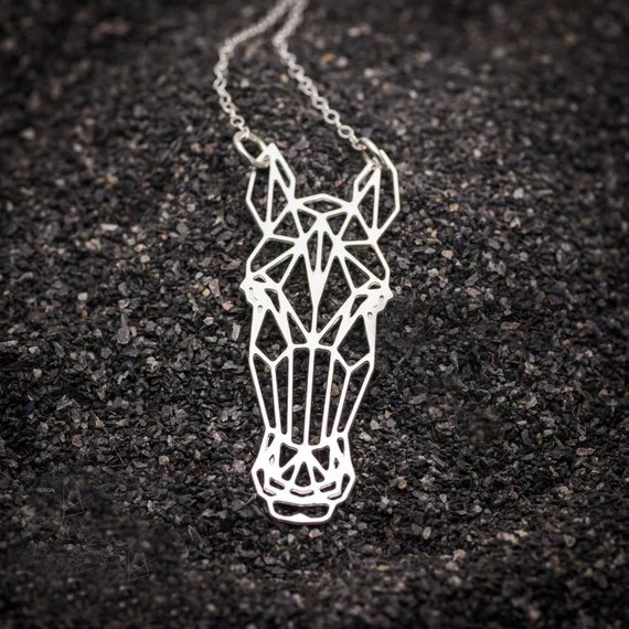 2018 New Origami Charm Horse Necklace Women Copper Jewelry Accept Drop Shipping YP6429