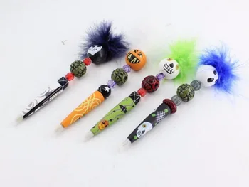 

creative pretty diy Feather Character Modeling ballpoint pen student stationery prize pen office writing black ink 20pc/lot