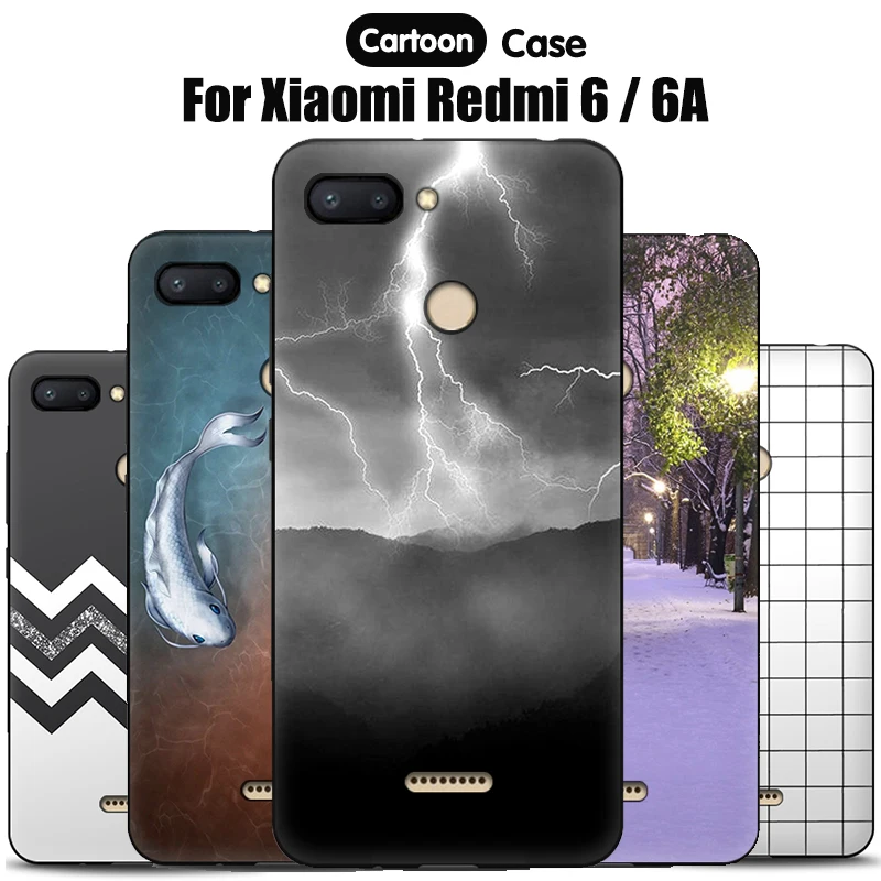Силиконовый чехол JURCHEN для Xiaomi Redmi 6 6A A мультяшный мягкий милый из ТПУ Xiomi Redmi6