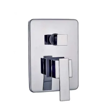 

Free Shipping Chrome Finished Wall Mounted Bathroom Shower Faucet Accessory 3-way Mixer Valve