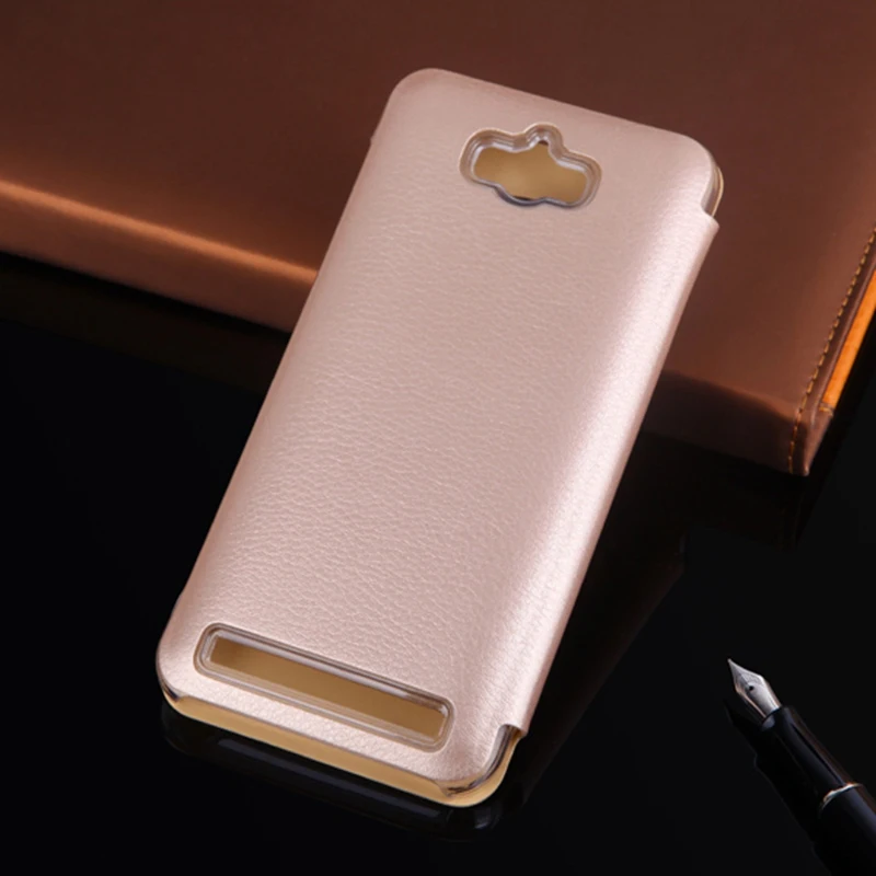 Smart View Case With Circle Window Auto Sleep Wake Phone Bag Shockproof Flip Cover Hoslter For Asus Zenfone 3 ZE520KL / ZE552KL