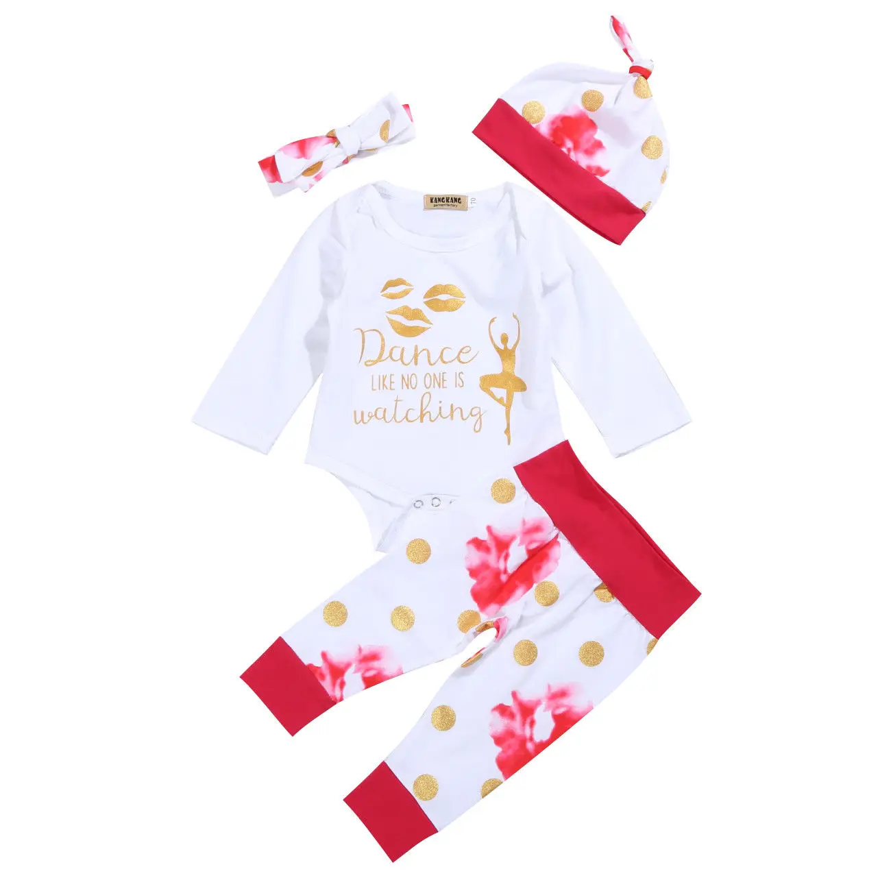 Дома новорожденный малыш комплекты для маленьких девочек Блузка с длинными рукавами шорты с цветочным принтом Леггинсы шляпа одежда набор