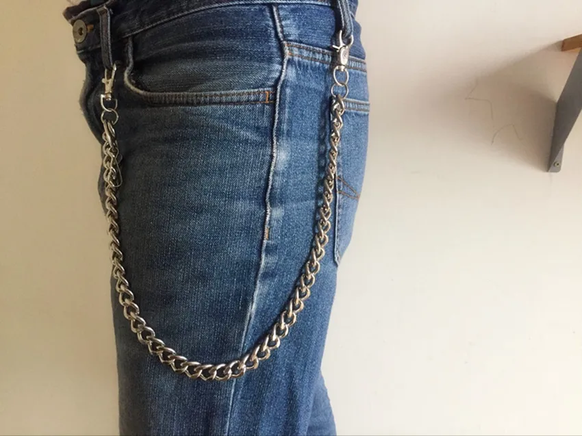 

Men Jewelry Simple Waist Biker Wallet Key Chain Rock Punk Trousers Motorcyle HipHop Leather Pant Jean Chains Hot Accessories