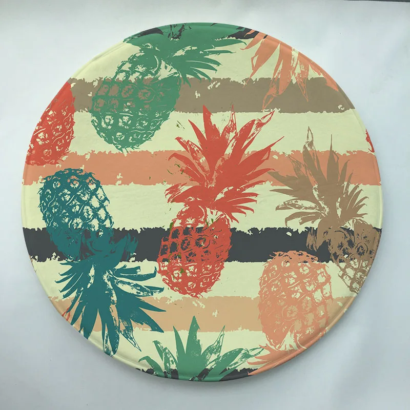 Pineapple series Print Custom Round Doormat Non-slip Rug Pad Carpet Kids Room Home Decor Floor Mat Water Absorption | Дом и сад