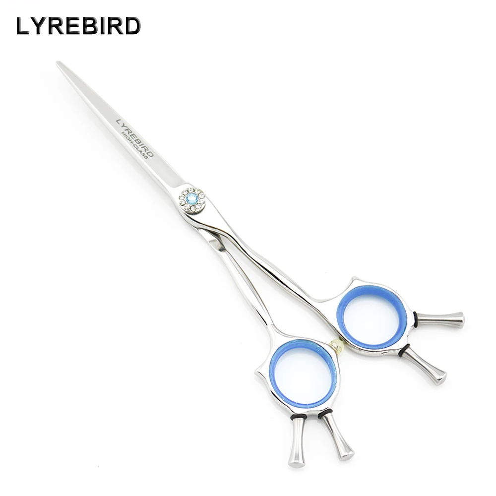 

Barber Scissors 6 INCH Hair shears narrow hair scissors forbici capelli 4 finger rest Lyrebird HIGH CLASS Simple packing NEW
