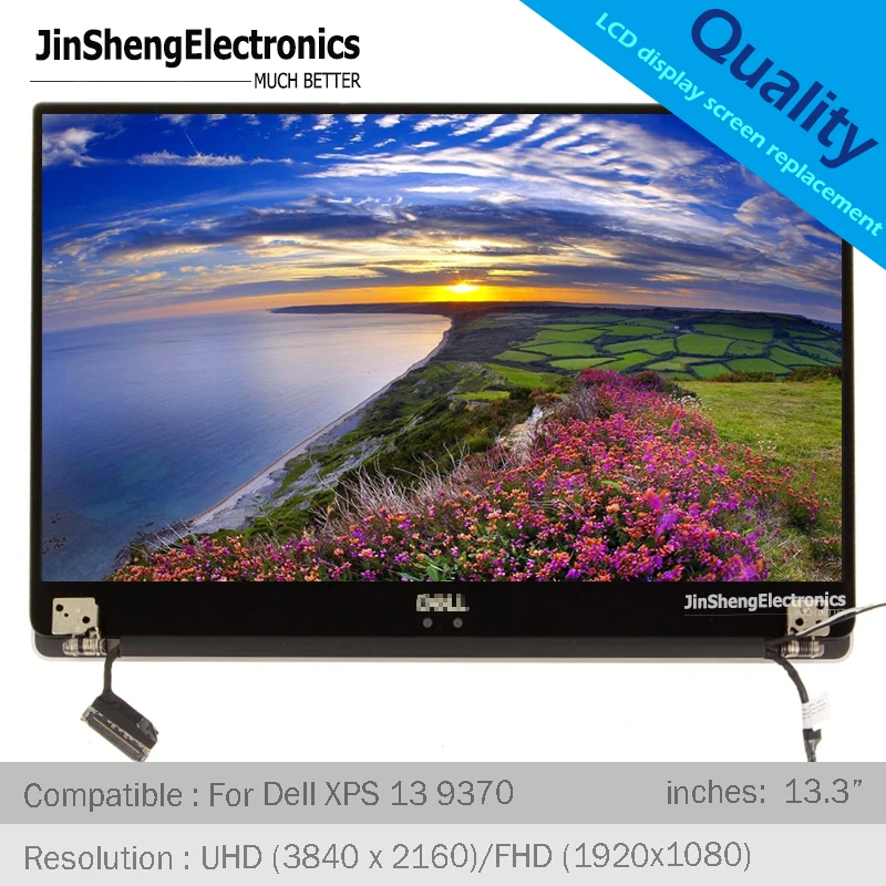 Для Dell XPS 13 9370 3 &quotUHD FHD ЖК дисплей задняя крышка петли зеркальный экран дигитайзер