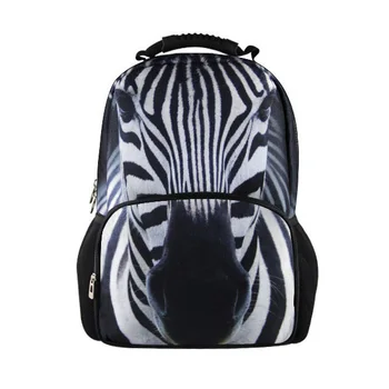 

FORUDESIGNS New animal zebra backpack for women black and white striped female backpack casual teenager girls school bagpack