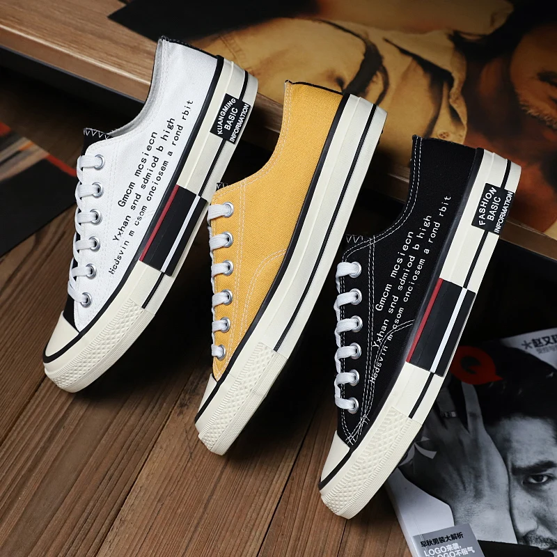 

Spring canvas shoes men's casual shoes men's shoes men's shoes sports board shoes breathable student boys tide shoes men shoe