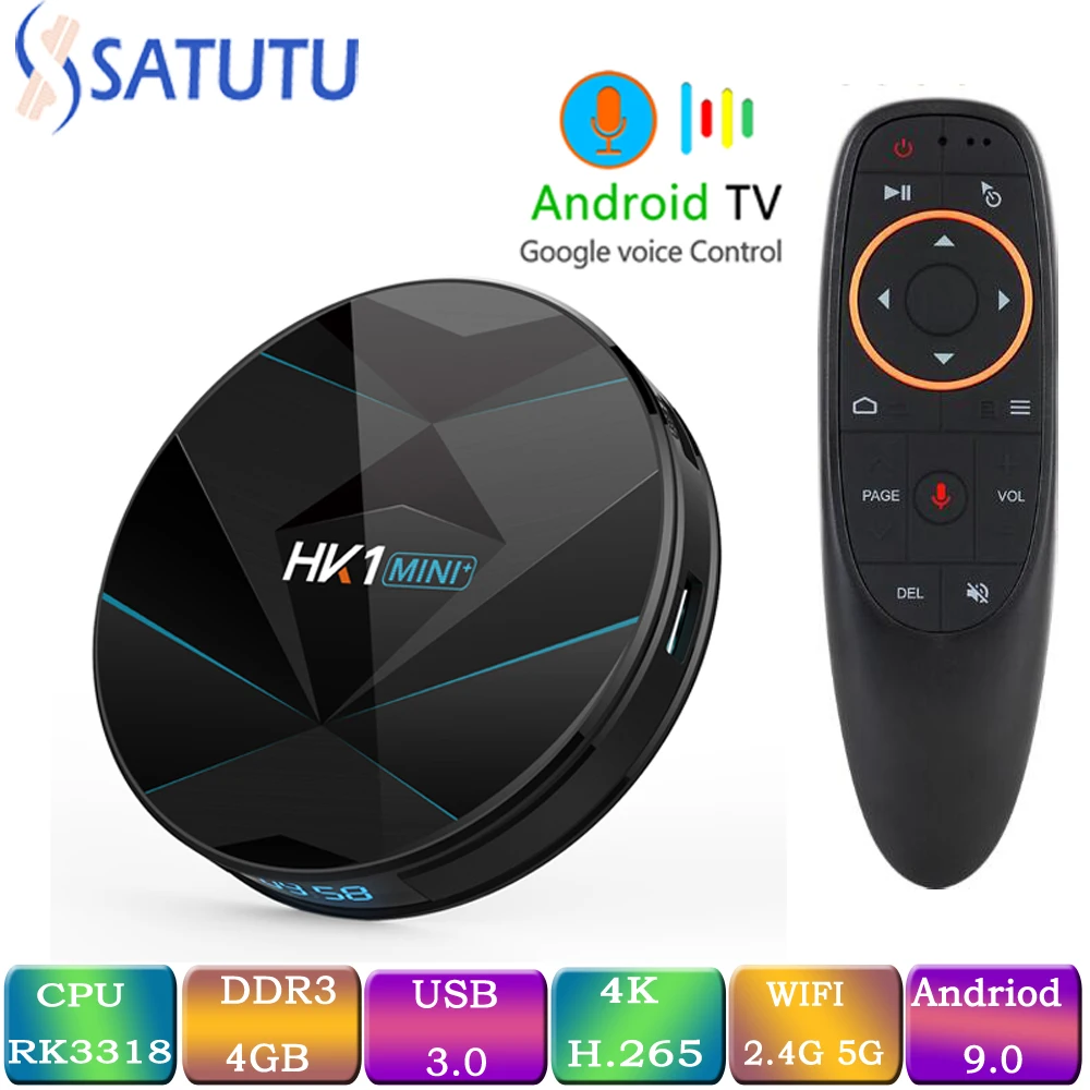 

HK1 Mi ni Smart Tv Box Android 9.0 Set Top Box 4K Mi Tv Box 4gb 32gb 64gb Quad Core media player Support IPTV PK HK1 MAX X96MINI