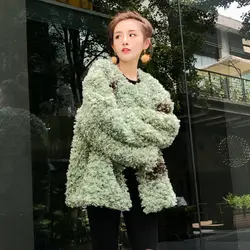 Осенне-зимняя обувь шерсть из искусственного меха Модные свободные женские пальто 2018 в Корейском стиле из искусственного меха пальто