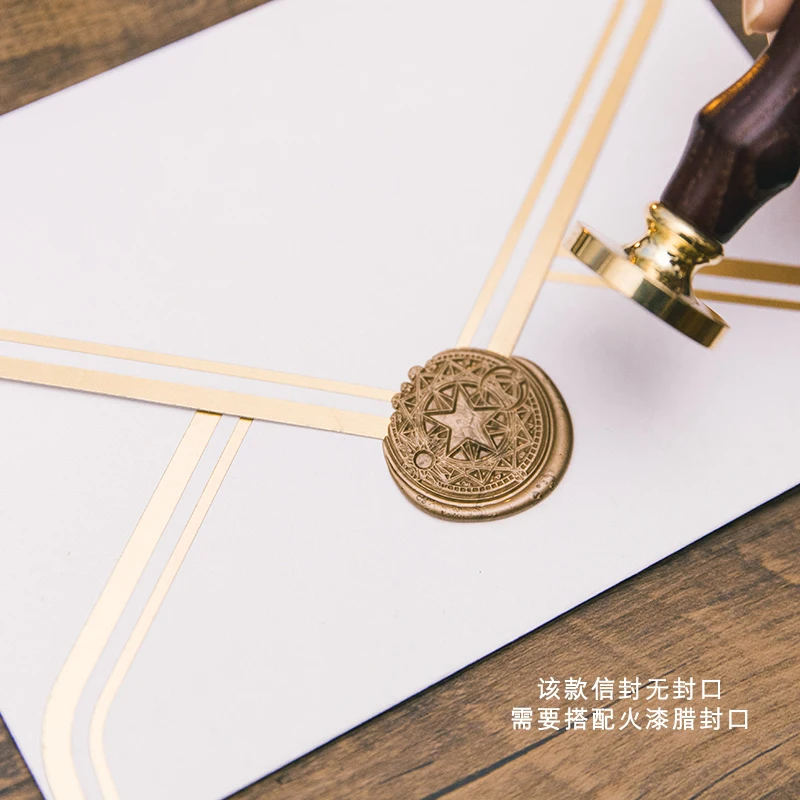  5pcs/lot Exquisite Bronzing Western Envelopes Greeting Card Gift Packaging Vintage Envelopes for We - 32963345081
