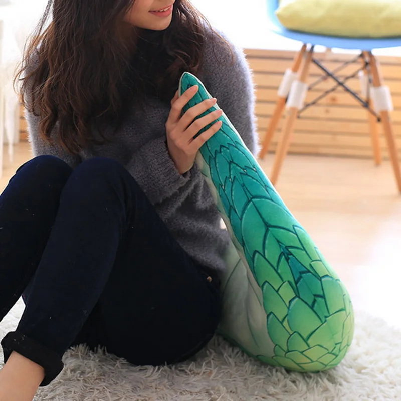 Coshome Kobayashi San Chi No Maid Dragon Maid Tohru Toru Pillow Cosplay Dragon Tails Costumes Props Green Plush Toys (4)