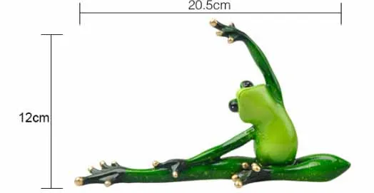 Украшение для дома Kawaii Yoga Frogs фигурка Девичья мечта Современная Смола домашняя скульптура куклы Смола Модель нечетные подарки ремесла животные - Цвет: 4