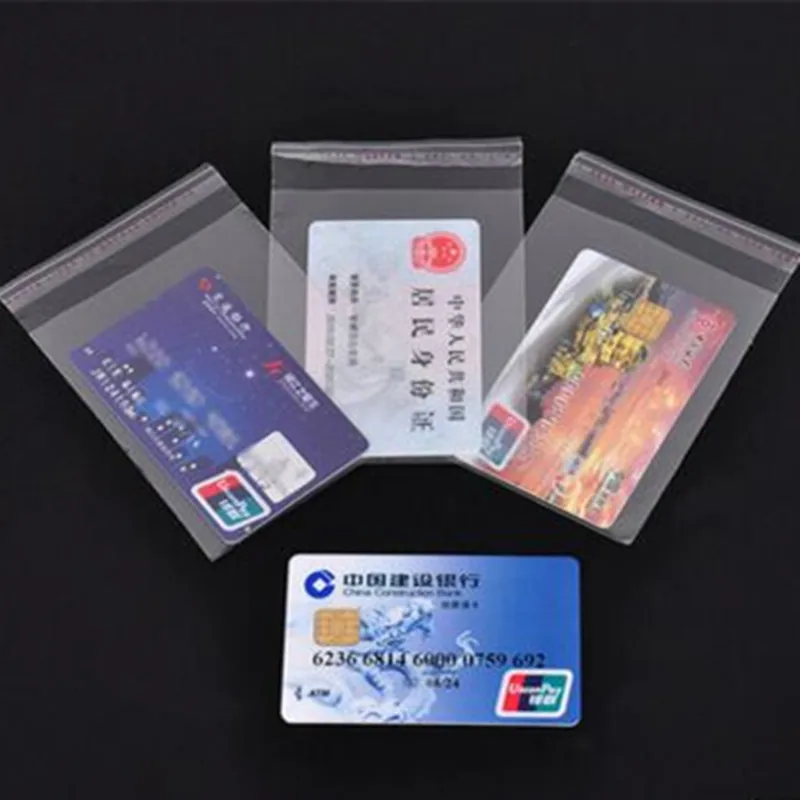 100 шт./лот многоразовые целлофановые полиэтиленовые пакеты самоклеящиеся