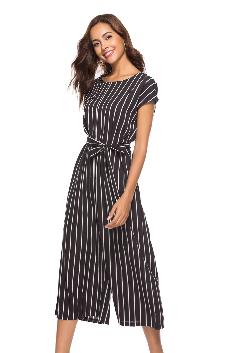 Elegant Striped Sexy Spaghetti  Rompers Womens Jumpsuit   Casual Wide legs Jumpsuits Leotard Overalls 2018 Free Shipping