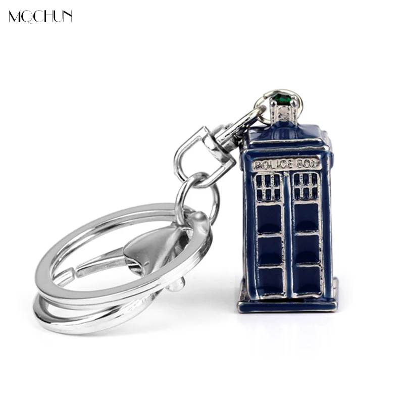 

MQCHUN Doctor Who Keychains 3D Metal Dalek Tardis Police Box Keyrings Women Men Charms Pendants Car Key Chain Cosplay Party Gift