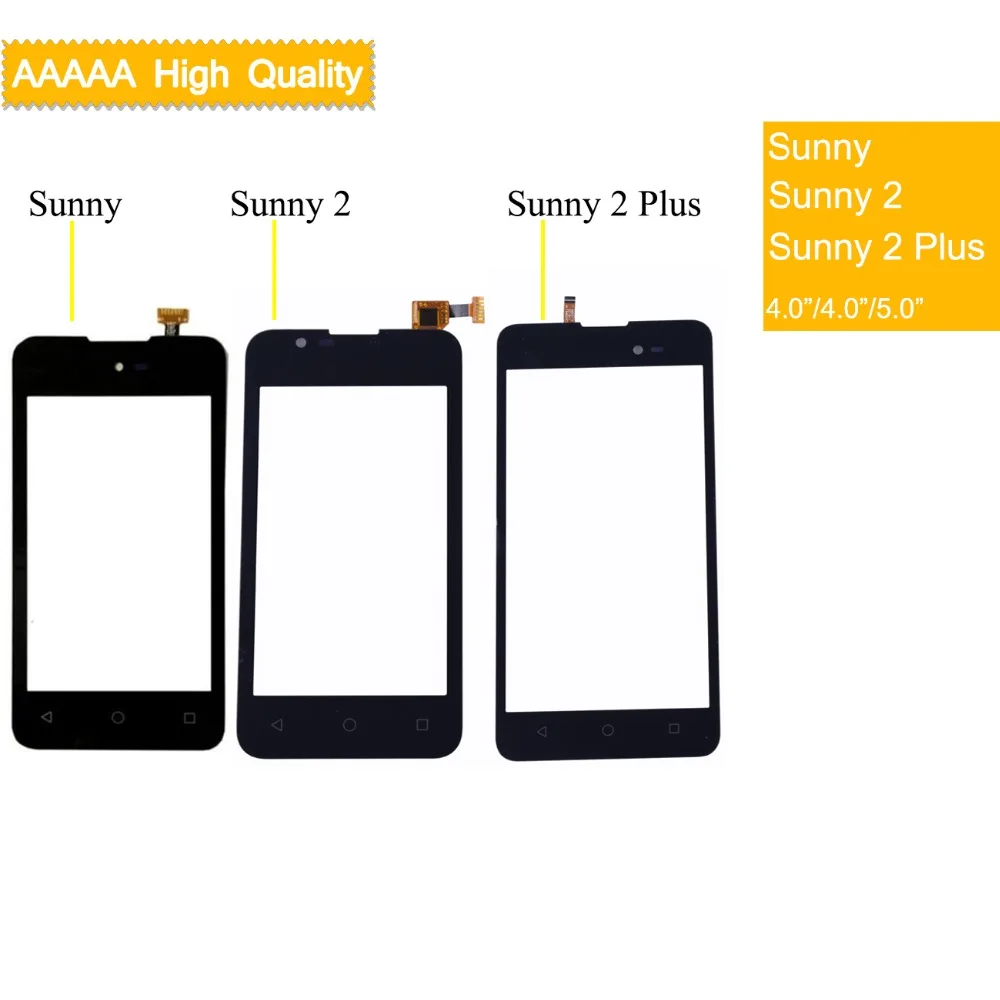 Для Wiko Sunny 1/Sunny 2/Sunny 2 Plus сенсорный экран Сенсорная панель дигитайзер Переднее внешнее стекло сенсорный экран Sunny2 Sunny2 Plus