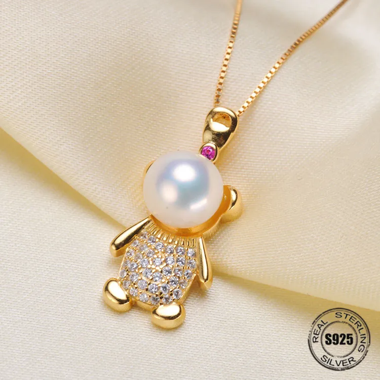 Beste Mode S925 Zilveren Parel Ketting Hanger Vrouw DIY Accessoires halffabrikaten Onderdelen Fittings Bevestigingen Producten Sieraden Maken
