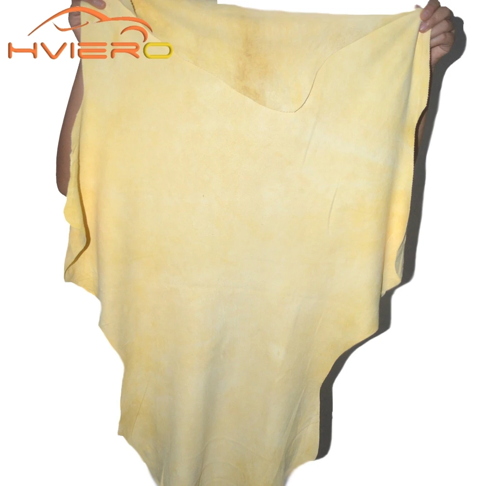 

1pcs Auto Care Natural Drying Chamois (60x40cm approx free shape ) Cleaning Genuine Leather Cloth