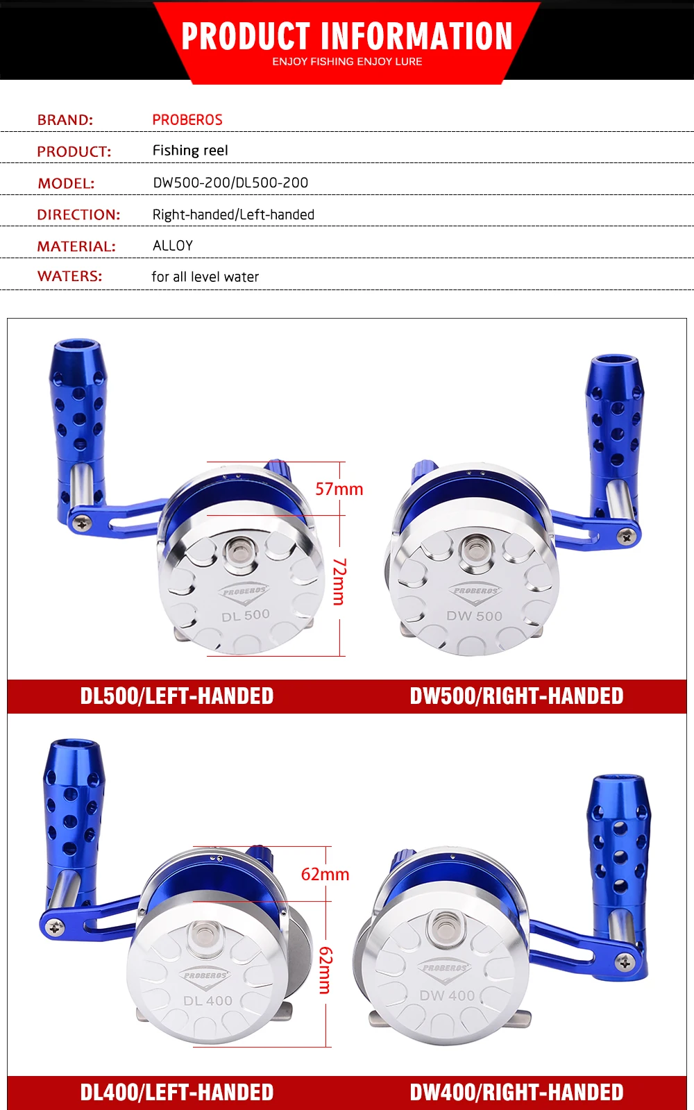14kg&16kg&19kg&21kg Max Drag Force Full Metal Body Deep Sea Fishing Reel 6.01 8BB+2RB Drum Reels Big Trolling Surf Fishing Reel  (1)