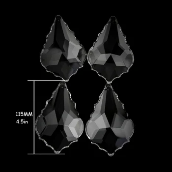 

1pcs/Lot 115mm of Crystal Chandelier Maple Leaf Clear Color Glass Pendant Drops Beaded Ornaments DIY Chandeliers For Lamp Parts