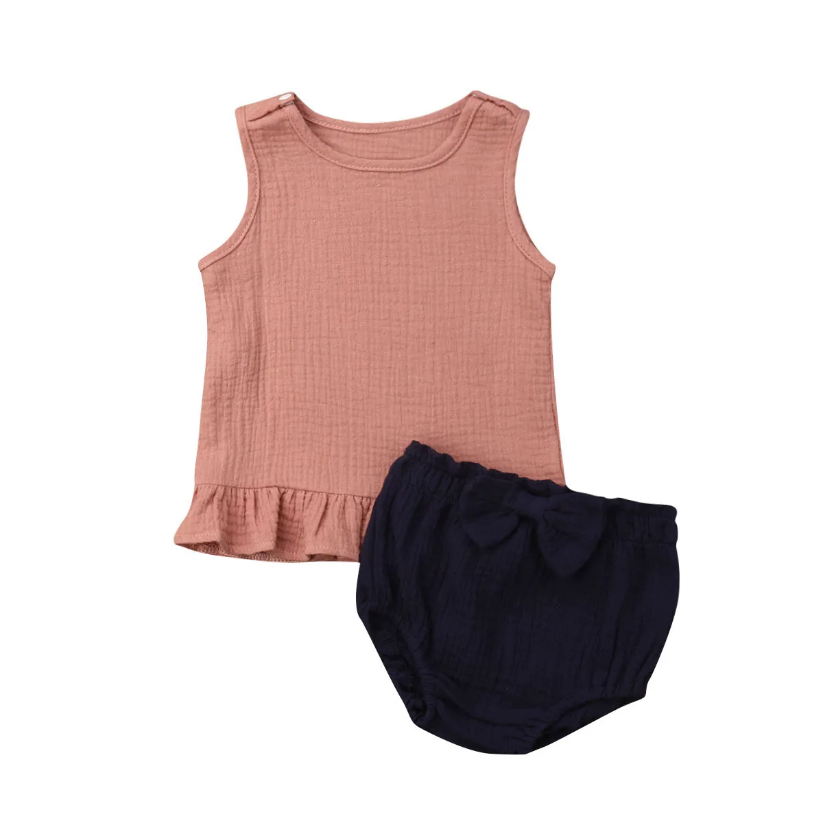 

Pudcoco Summer Infant Toddler Kids Newborn Baby Girl Tops Vest + Bow Knot Shorts Outfits Clothes Set