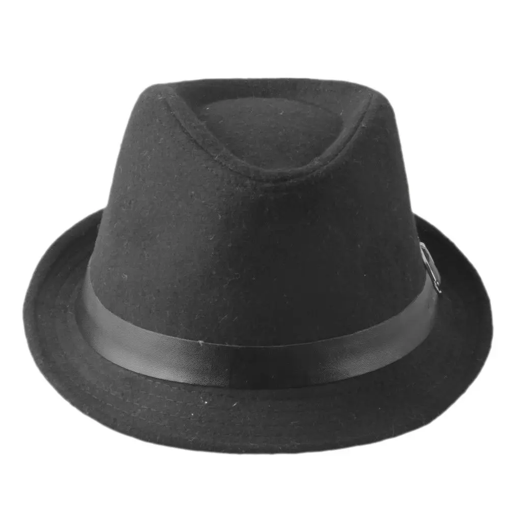 boys black trilby hat