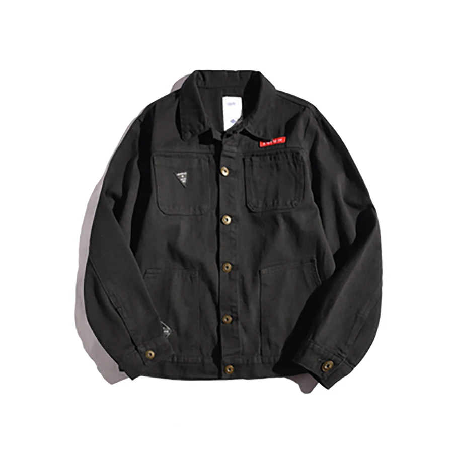 Vintage Men Jacket Jeans Casual Safari Jackets Men Patchwork Japanese Streetwear Cargo Mens Jackets And Coats Camouflage