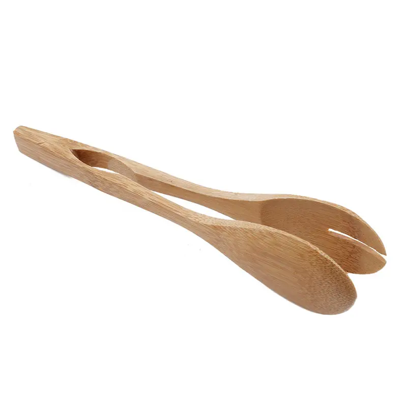 Bamboo Cooking Kitchen Tongs Food Tool Salad Bacon Steak Bread Cake Wooden Clip Home Kitchen Tools 1Pc food tongs