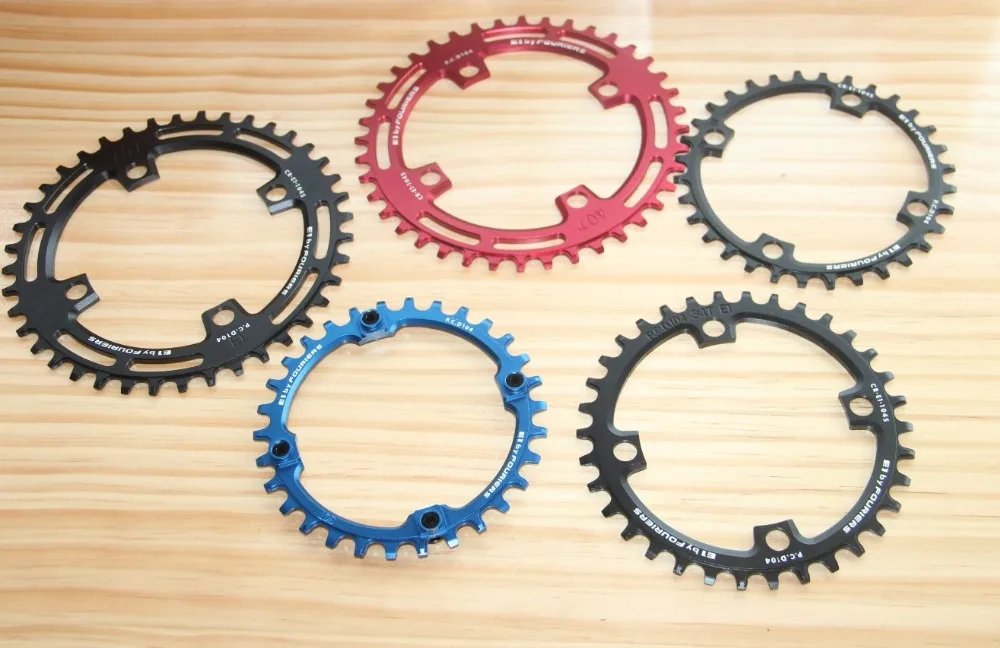 Fouriers Bicycle narrow wide Chainring bcd104mm Single circle 30T 32 38 40 46T
