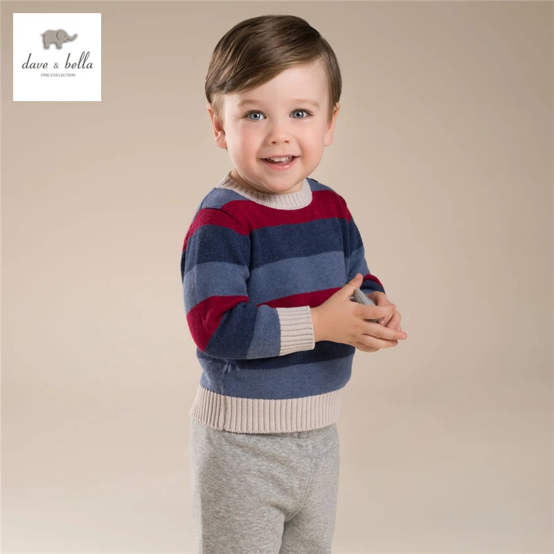 DB4111 dave bella autumn baby boy cotton wool sweater toddler sweaters baby boy red denim