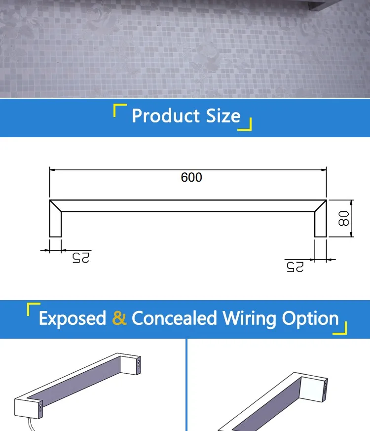 Free Fress Spacing Wall Mounted Towel Dryer Square